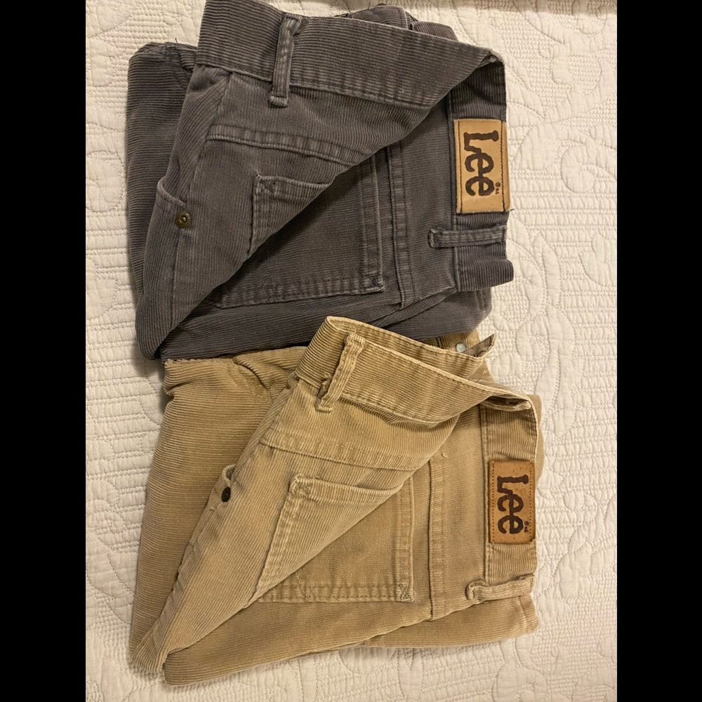 2 pair of Lee Corduroy jeans: high waisted